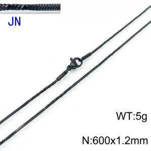 Stainless Steel Black-plating Necklace - KN203668-Z