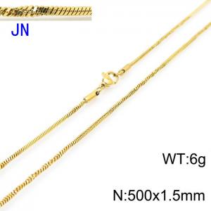SS Gold-Plating Necklace - KN203672-Z