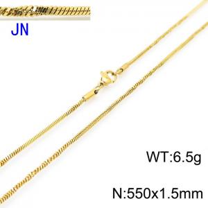 SS Gold-Plating Necklace - KN203673-Z