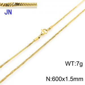 SS Gold-Plating Necklace - KN203674-Z