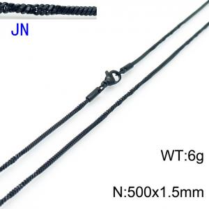 Stainless Steel Black-plating Necklace - KN203678-Z