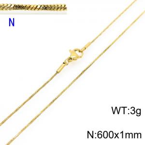 SS Gold-Plating Necklace - KN203692-Z