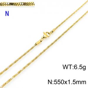 SS Gold-Plating Necklace - KN203715-Z