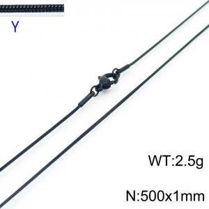 Stainless Steel Black-plating Necklace - KN203720-Z