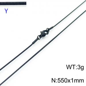 Stainless Steel Black-plating Necklace - KN203721-Z