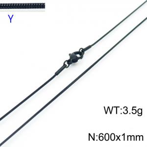 Stainless Steel Black-plating Necklace - KN203722-Z