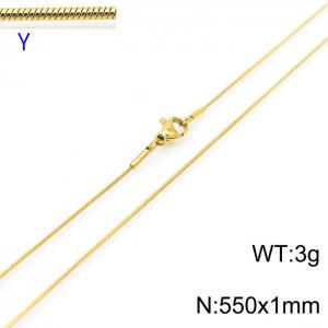 SS Gold-Plating Necklace - KN203727-Z