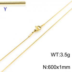 SS Gold-Plating Necklace - KN203728-Z