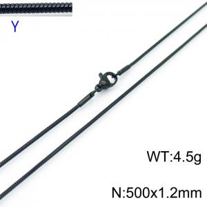 Stainless Steel Black-plating Necklace - KN203732-Z