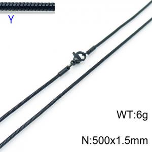 Stainless Steel Black-plating Necklace - KN203744-Z