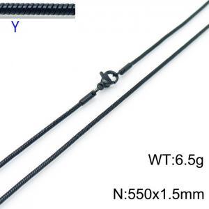 Stainless Steel Black-plating Necklace - KN203745-Z