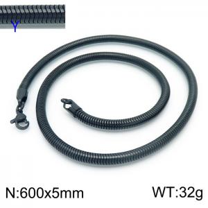 Stainless Steel Black-plating Necklace - KN203806-Z