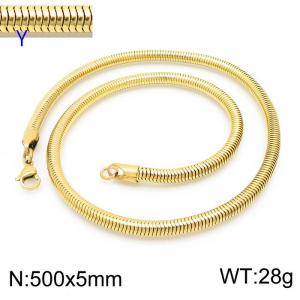 SS Gold-Plating Necklace - KN203810-Z