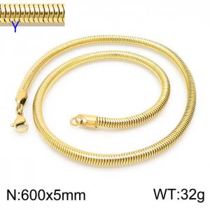 SS Gold-Plating Necklace - KN203812-Z
