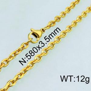 SS Gold-Plating Necklace - KN20747-Z