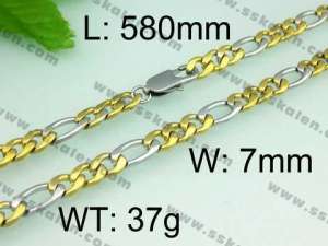 SS Gold-Plating Necklace - KN20800-Z