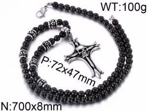 Stainless Skull Necklaces - KN20888-BD