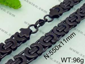 Stainless Steel Black-plating Necklace - KN21486-H