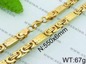 SS Gold-Plating Necklace - KN21541-H