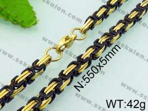 Stainless Steel Black-plating Necklace - KN21589-H