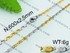 Staineless Steel Small Gold-plating Chain - KN21875-Z