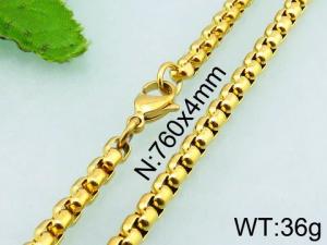 SS Gold-Plating Necklace - KN21982-BD