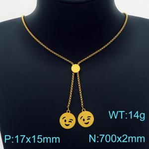 SS Gold-Plating Necklace - KN225028-Z