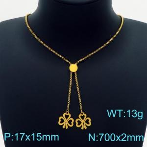 SS Gold-Plating Necklace - KN225030-Z