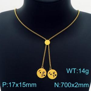 SS Gold-Plating Necklace - KN225032-Z