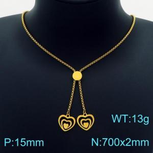 SS Gold-Plating Necklace - KN225034-Z