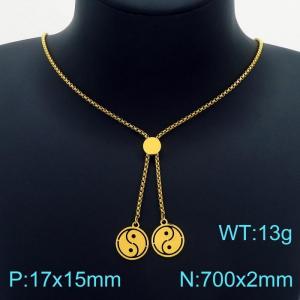 SS Gold-Plating Necklace - KN225036-Z