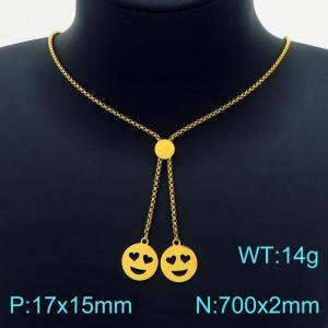 SS Gold-Plating Necklace - KN225037-Z