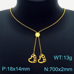 SS Gold-Plating Necklace - KN225042-Z