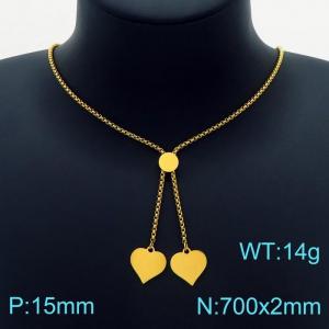 SS Gold-Plating Necklace - KN225044-Z