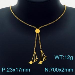 SS Gold-Plating Necklace - KN225046-Z