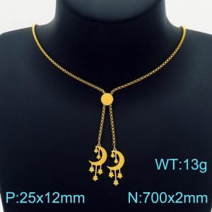 SS Gold-Plating Necklace - KN225048-Z