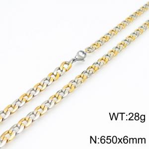 SS Gold-Plating Necklace - KN225054-Z
