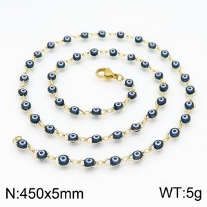 SS Gold-Plating Necklace - KN225065-Z
