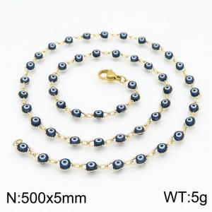 SS Gold-Plating Necklace - KN225066-Z