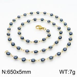 SS Gold-Plating Necklace - KN225069-Z