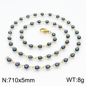 SS Gold-Plating Necklace - KN225070-Z