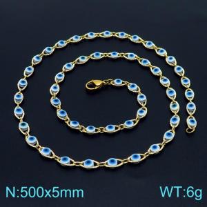 SS Gold-Plating Necklace - KN225080-Z