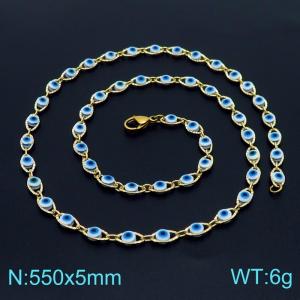SS Gold-Plating Necklace - KN225081-Z
