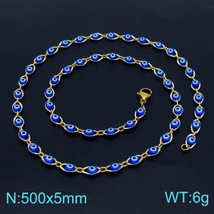 SS Gold-Plating Necklace - KN225086-Z
