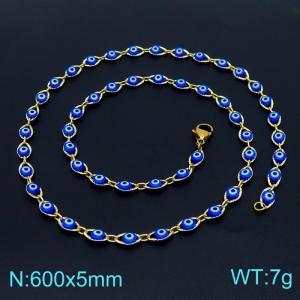 SS Gold-Plating Necklace - KN225088-Z