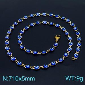 SS Gold-Plating Necklace - KN225090-Z