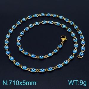 SS Gold-Plating Necklace - KN225096-Z