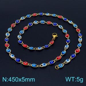SS Gold-Plating Necklace - KN225097-Z