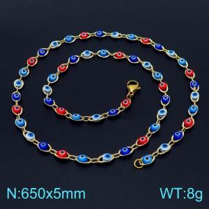 SS Gold-Plating Necklace - KN225101-Z