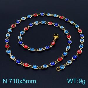 SS Gold-Plating Necklace - KN225102-Z
